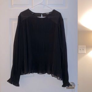 Express Pleated Long Sleeve Blouse